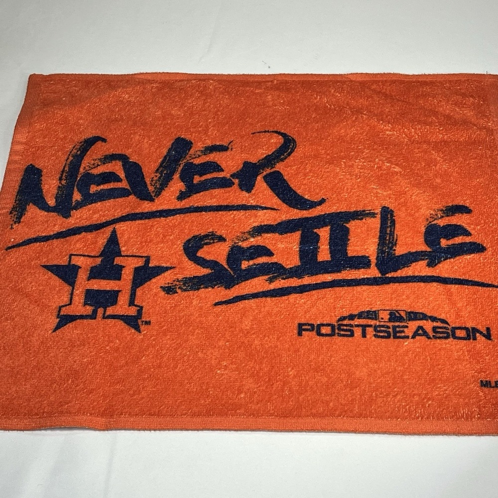 NWT Houston Astros Battle Rag Towel‎ Orange MLB SGA 2018 Post Season